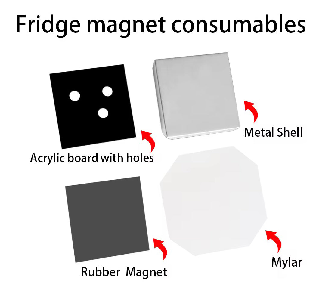 2.5" X 2.5" SQUARE SUPPLIES FOR 1000 MAGNETS
