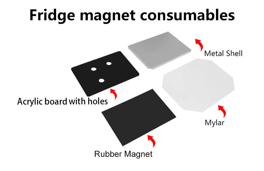 2.5" X 3.5" RECTANGLE SUPPLIES FOR 1000 MAGNETS